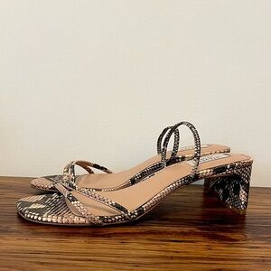 New STEVEN New York Snake Skin Ankle Strap Heels 10